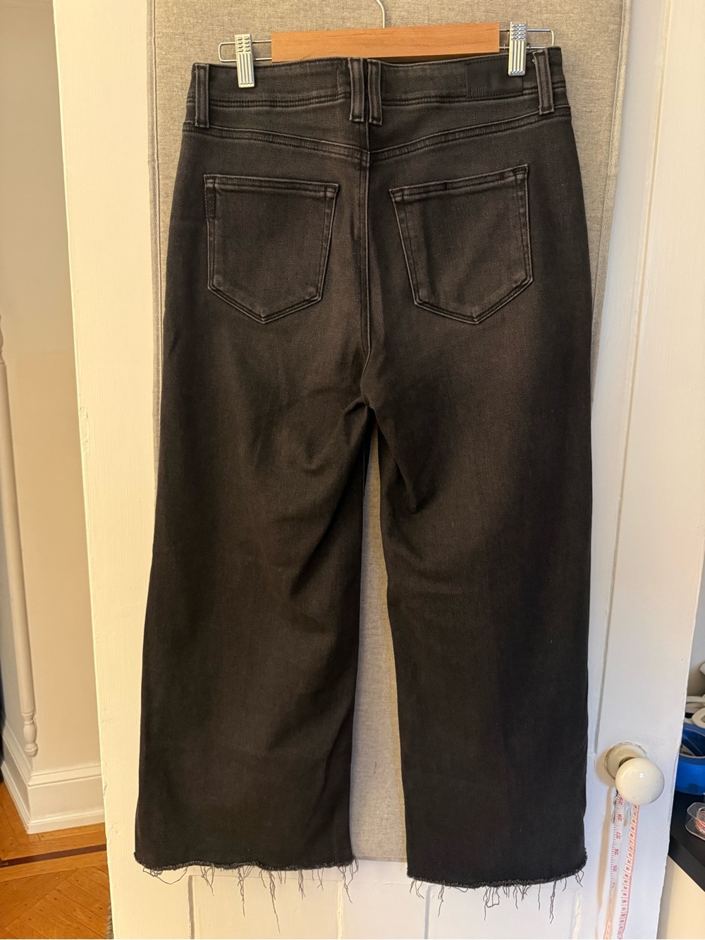PAIGE High-Rise Wide-Leg Women's Jeans in Black Lotus - Picture 6 of 11